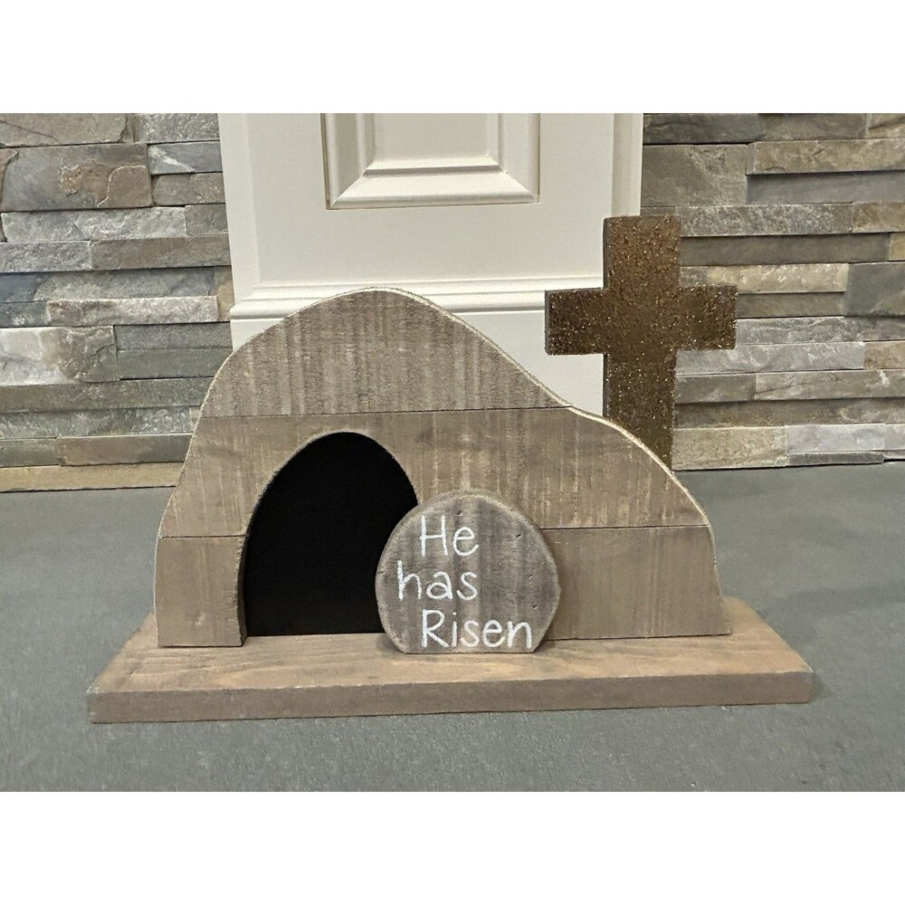 Hobby Lobby He Has Risen Cross Inspirational Table Decor Easter